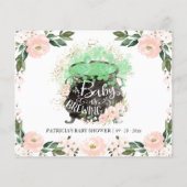 Floral Halloween Meisje Baby shower Advies Kaarten (Achterkant)