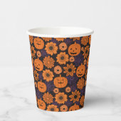 Floral Halloween Papieren Bekers (Links)