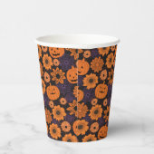 Floral Halloween Papieren Bekers (Rechts)