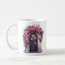Floral Halloween Pink Haunted House Koffiemok