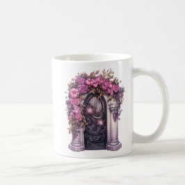 Floral Halloween Pink Haunted House Koffiemok