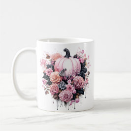 Floral Halloween roze pompoen Koffiemok