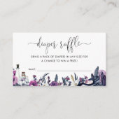 Floral Halloween schedel Snake Luier Raffle Douche Informatiekaartje (Voorkant)