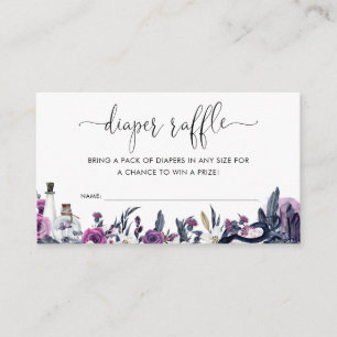 Floral Halloween schedel Snake Luier Raffle Douche Informatiekaartje