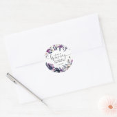 Floral Halloween Skull Baby is Brouwdouche Ronde Sticker (Envelop)