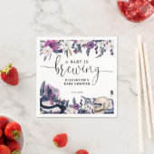 Floral Halloween Skull Baby is Brouwdouche Servet (Insitu)