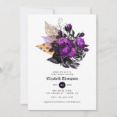 Floral Halloween Vrijgezellenfeest Kaart (Voorkant)