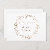 Floral Halo Laurel Garland bruiloft dank u Bedankkaart (Voorkant / Achterkant)
