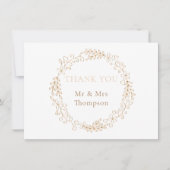 Floral Halo Laurel Garland bruiloft dank u Bedankkaart (Voorkant)