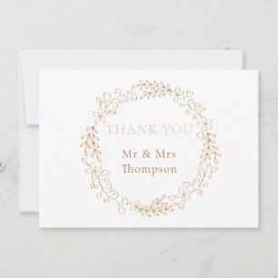 Floral Halo Laurel Garland bruiloft dank u Bedankkaart