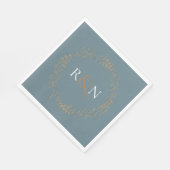 Floral Halo Laurel Garland Monogram Servet (Hoek)