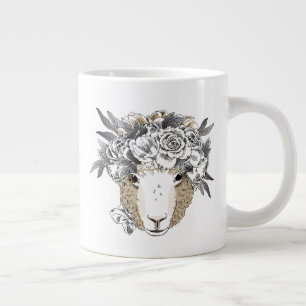 Floral Halo Sheep Grote Koffiekop