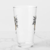 Floral Halo Sheep | Jouw namen toevoegen Glas (Links)