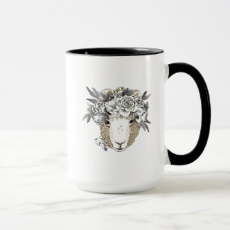 Floral Halo Sheep Mok