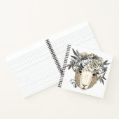 Floral Halo Sheep Notitieboek (Binnen)