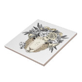Floral Halo Sheep Tegeltje (Zijkant)