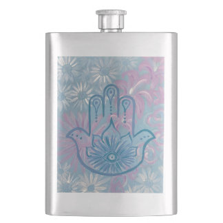 Floral Hamsa Flask Flacon