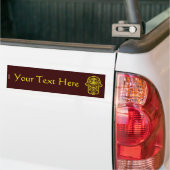 Floral Hamsa (geel) Bumpersticker (Op Truck)