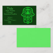 Floral Hamsa (Groen) Visitekaartje (Voorkant / Achterkant)
