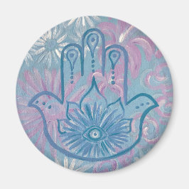 Floral Hamsa Magnet