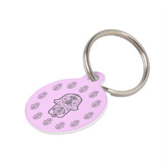 Floral Hamsa (origineel) Huisdierpenning