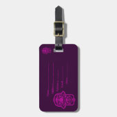 Floral Hamsa Pink Bagagelabel (Voorkant verticaal)