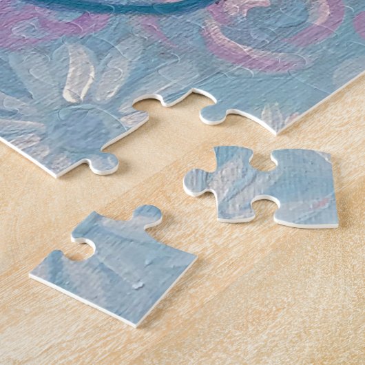 Floral Hamsa Puzzel Legpuzzel (Zijkant)