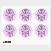 Floral Hamsa Ronde Sticker (Vel)