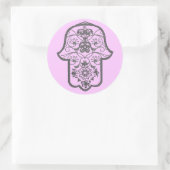 Floral Hamsa Ronde Sticker (Tas)