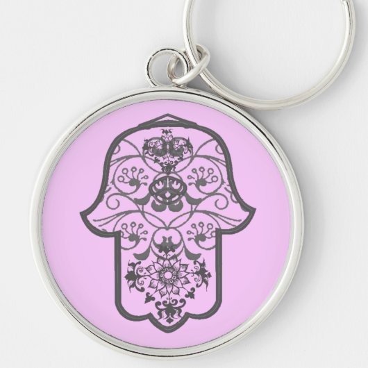 Floral Hamsa Sleutelhanger (Voorkant)