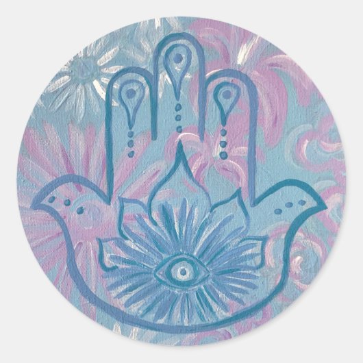 Floral Hamsa Sticker (Voorkant)