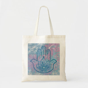 Floral Hamsa Tas