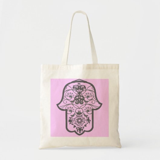 Floral Hamsa Tote Bag (Voorkant)