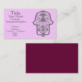 Floral Hamsa Visitekaartje (Voorkant / Achterkant)