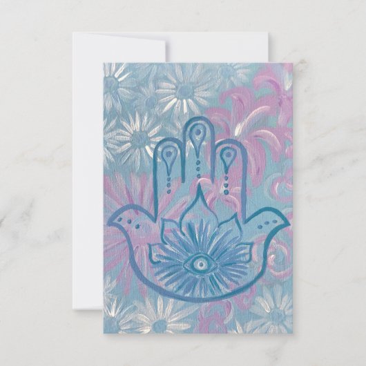 Floral Hamsa Wenskaarten Bedankkaart (Voorkant)