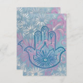 Floral Hamsa Wenskaarten Bedankkaart (Voorkant / Achterkant)