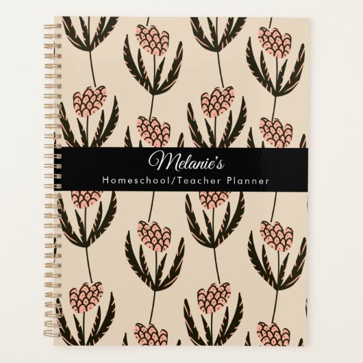 Floral Hand-Drawn Teacher School Homeschool Planner (Voorkant)