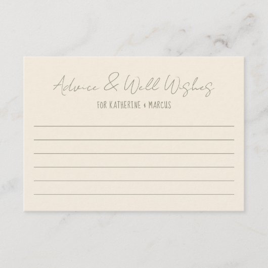 Floral Hand getrokken krabbelscript Vrijgezellenfe Advieskaart (Voorkant)