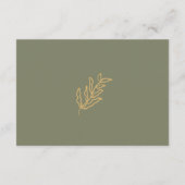 Floral Hand getrokken krabbelscript Vrijgezellenfe Advieskaart (Achterkant)