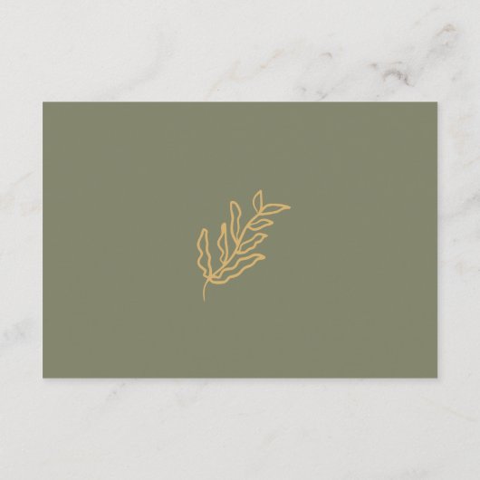 Floral Hand getrokken krabbelscript Vrijgezellenfe Advieskaart (Achterkant)