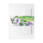 Floral Hand Waterverf Greenery Paars Wedding Uitnodigingen Wikkel (Voorkant Voorbeeld)