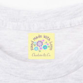 Floral handgemaakt met liefde product gepersonalis labels (Aangebracht)