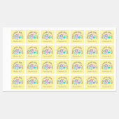 Floral handgemaakt met liefde product gepersonalis labels (Vel)