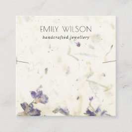 Floral handgemaakt papieren Ketting Vierkante Visitekaartje