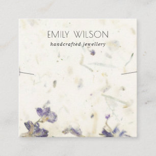 Floral handgemaakt papieren Ketting Vierkante Visitekaartje