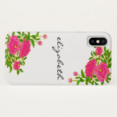 Floral handgeschreven script Case-Mate iPhone case (Achterkant (horizontaal))