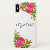 Floral handgeschreven script Case-Mate iPhone case (Achterkant)