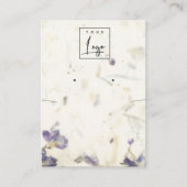 Floral Handmade Paper Texture Earning Ketting Visitekaartje (Voorkant)