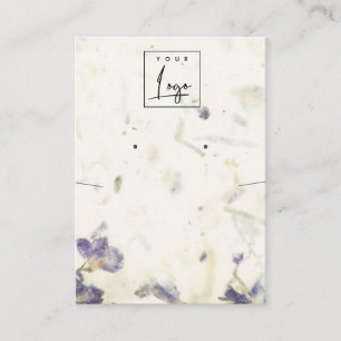 Floral Handmade Paper Texture Earning Ketting Visitekaartje