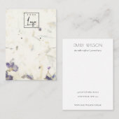 Floral Handmade Paper Texture Earning Ketting Visitekaartje (Voorkant / Achterkant)